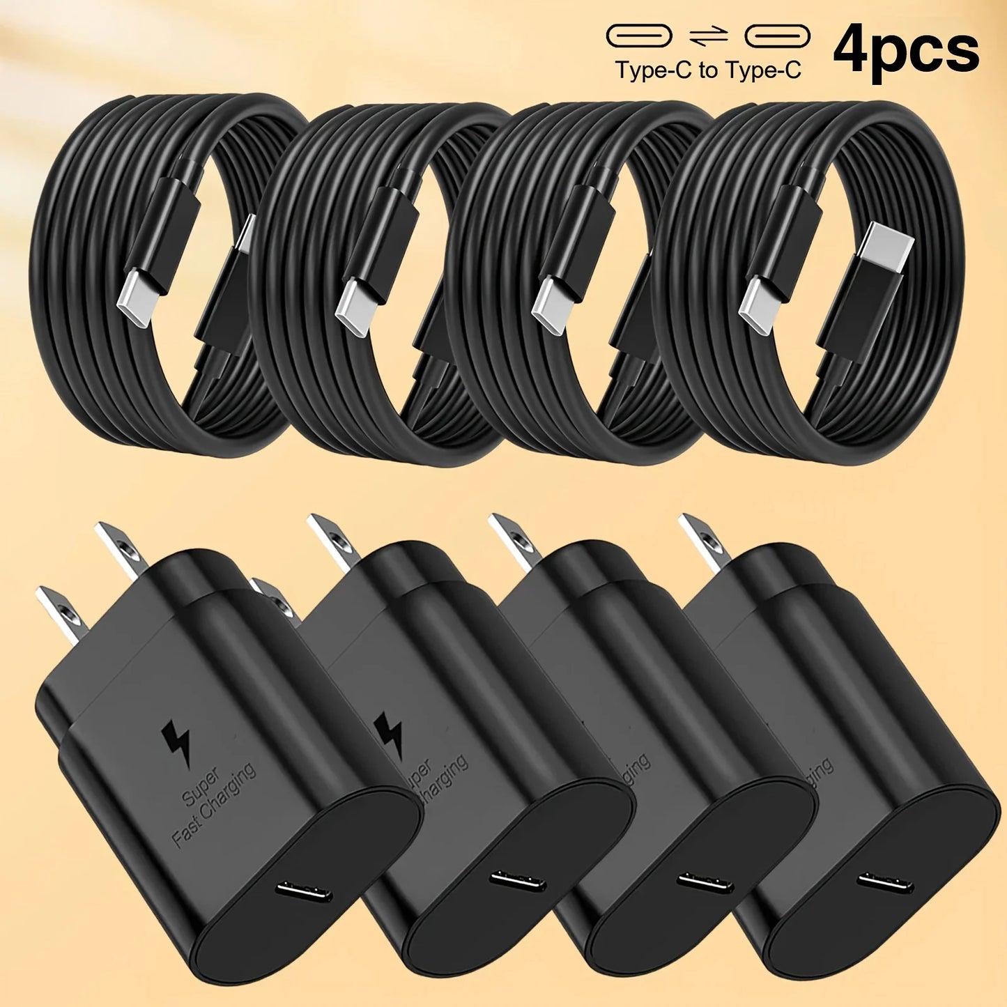 2/4PCS for Samsung USB-C Charger