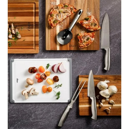 14 Piece Brushed Stainless Steel Knife Set