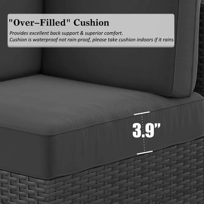 10-Piece Outdoor Wicker Rattan Patio Furniture Set