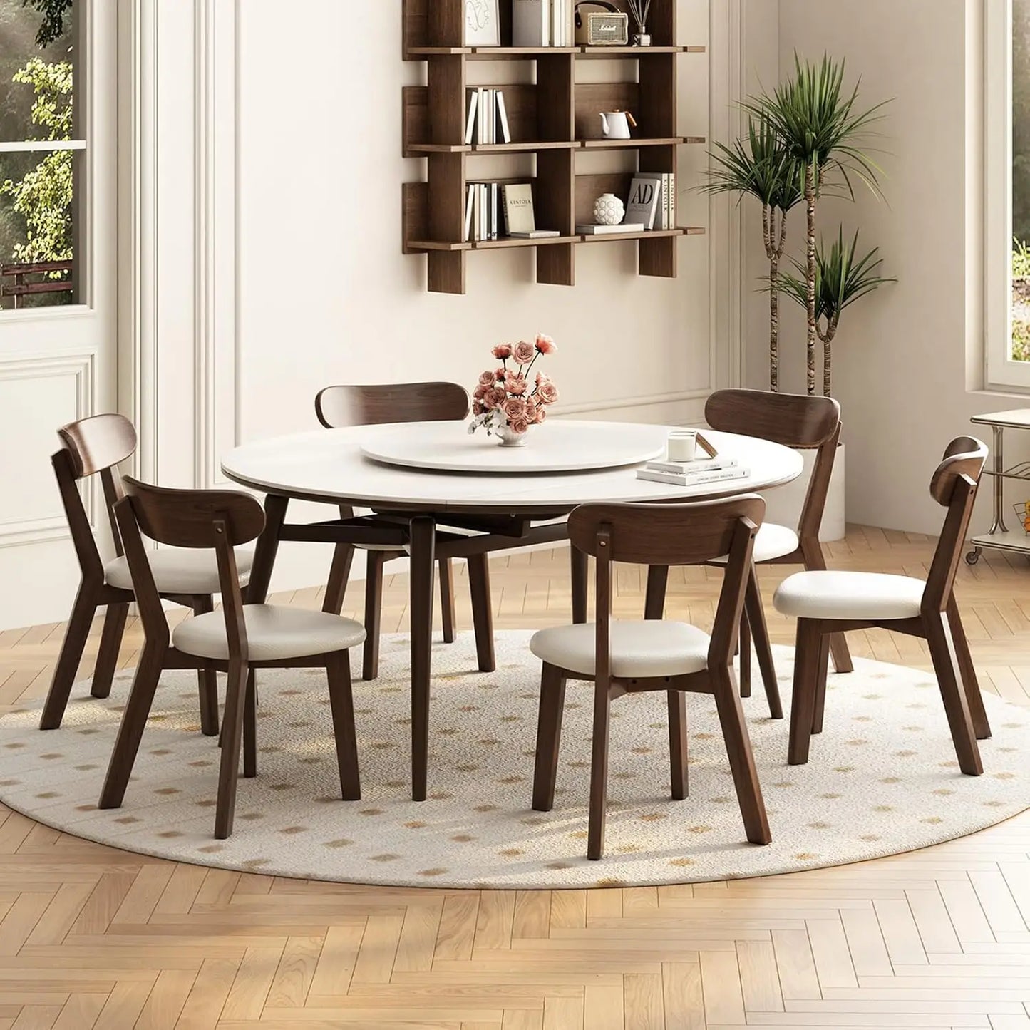 Dining Chairs Set of 4 Mid-Century Modern Oak