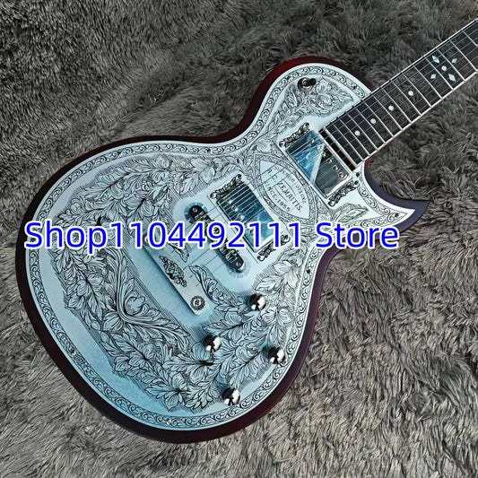 Zemaitis Casimere Metal Satin red Electric Guitar with an aluminum plate, a rosewood fingerboard, chrome hardware,Free Shipping