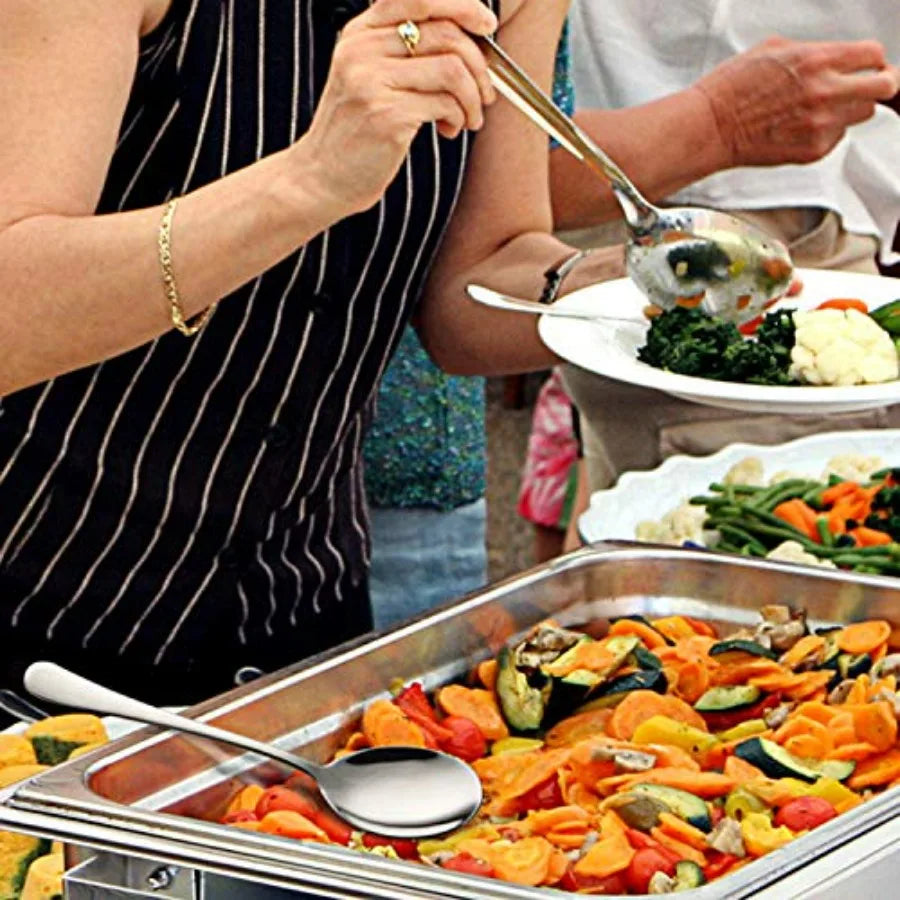 2 Pieces Stainless Steel Flatware Serving Set