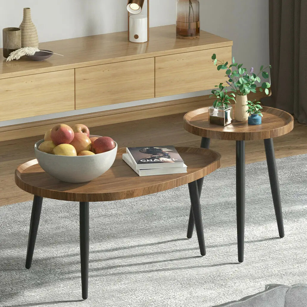 Round Coffee Table Set of 2