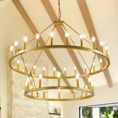47'' Extra Large Wagon Wheel Chandelier