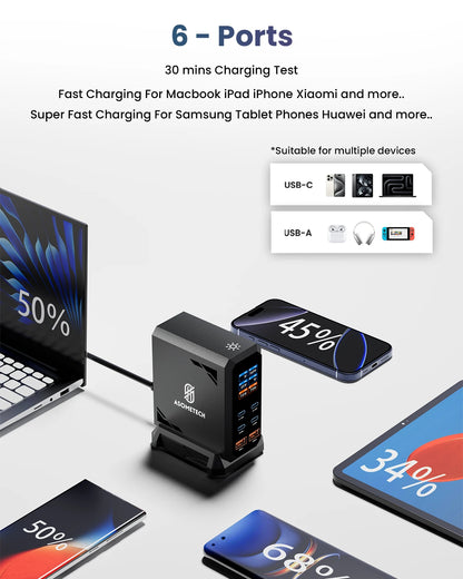 ASOMETECH 240W GaN Fast Charging Station