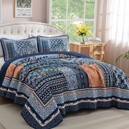 Navy Blue Quilt Set