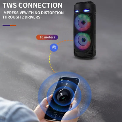 BT Speaker Portable Speaker Double Subwoofer