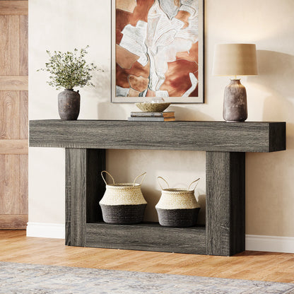 63" Console Table, Farmhouse Entryway Table
