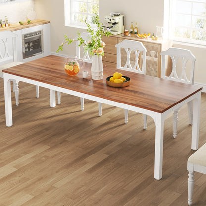 Rustic Wood Dining Table for 6-8 People