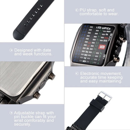 LED Watch Men Fashion Creative Electronic Watch