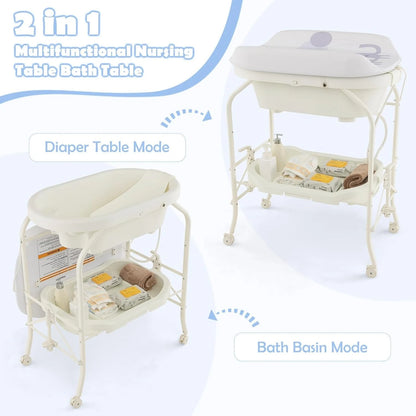 2 in 1 Changing Table with Bath Tub Unit