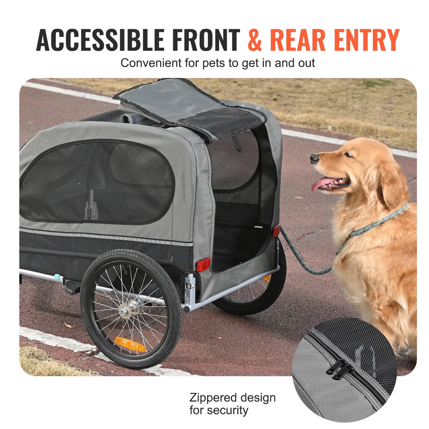Dog Bicycle Carrier with Wheels