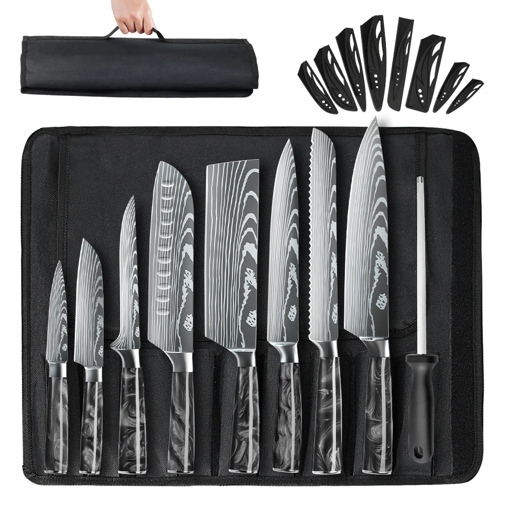 8PCS Portable Knife Set With Bag