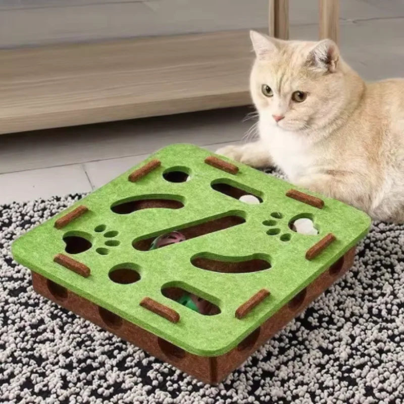 Interactive Cat Toy Maze Game