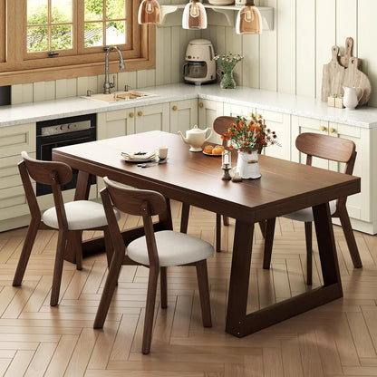 Dining Chairs Set of 4 Mid-Century Modern Oak