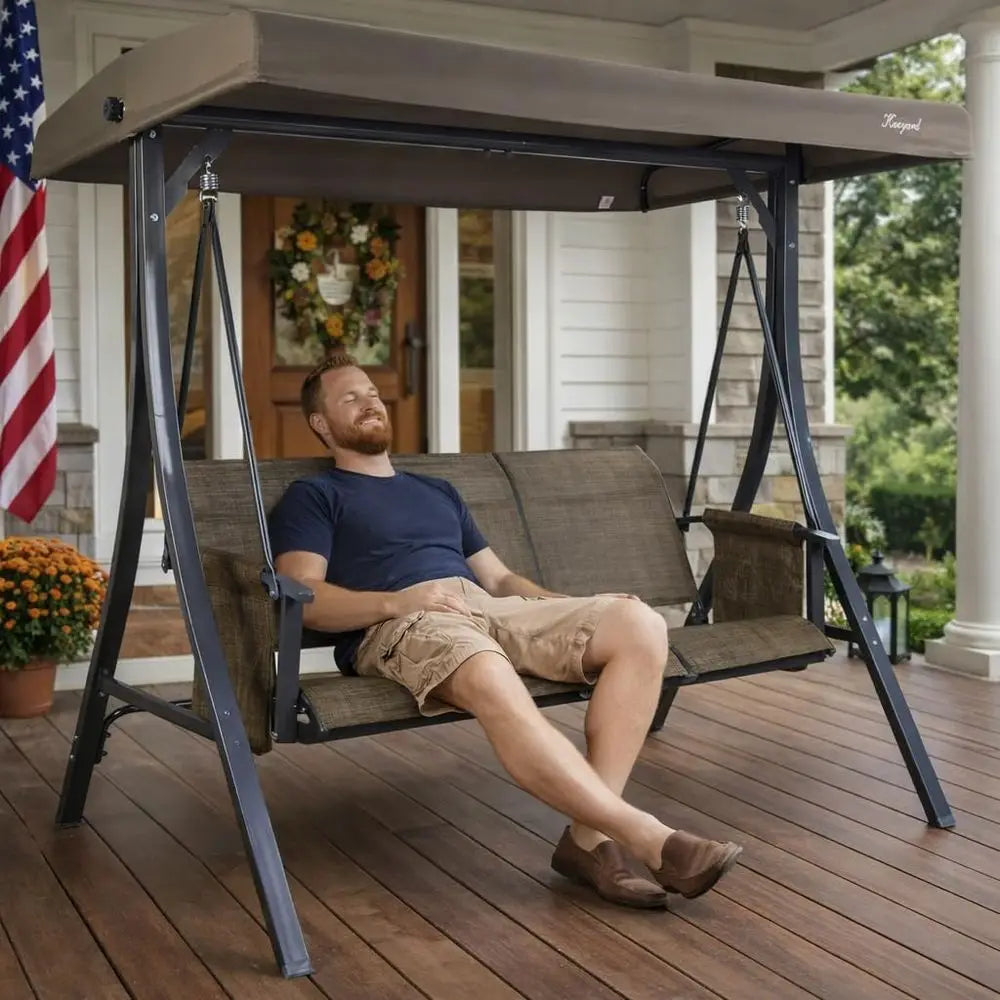 Brenda 3Seat Outdoor Porch Swing Glider