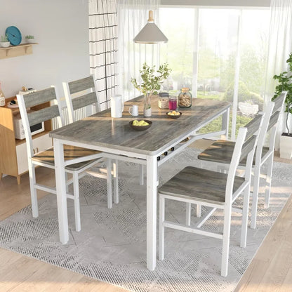 4-person Wood  Dining Table Set