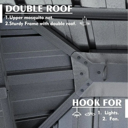 10' x 12' Steel Double Roof Outdoor Pavilion