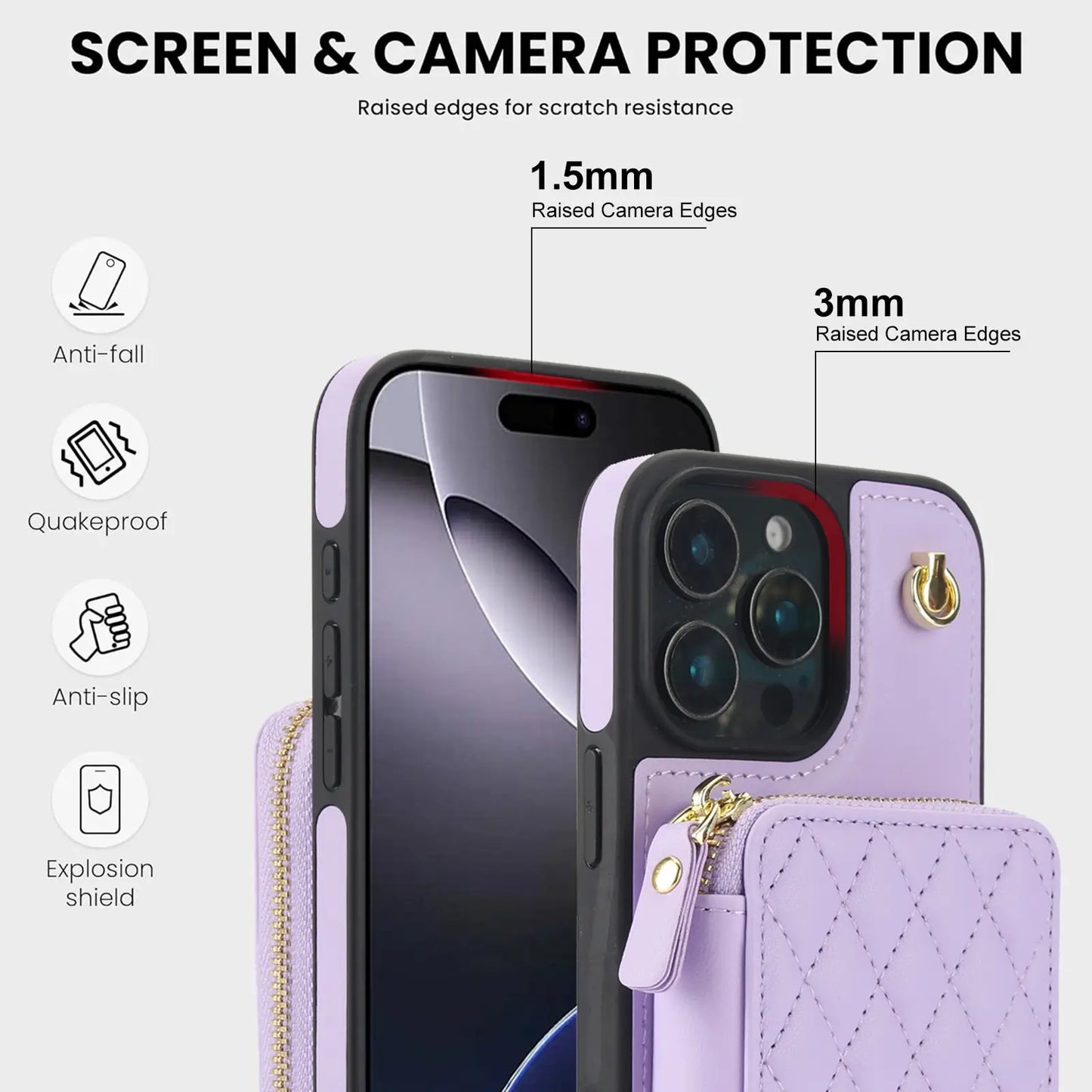 Crossbody Wallet Case For iPhone