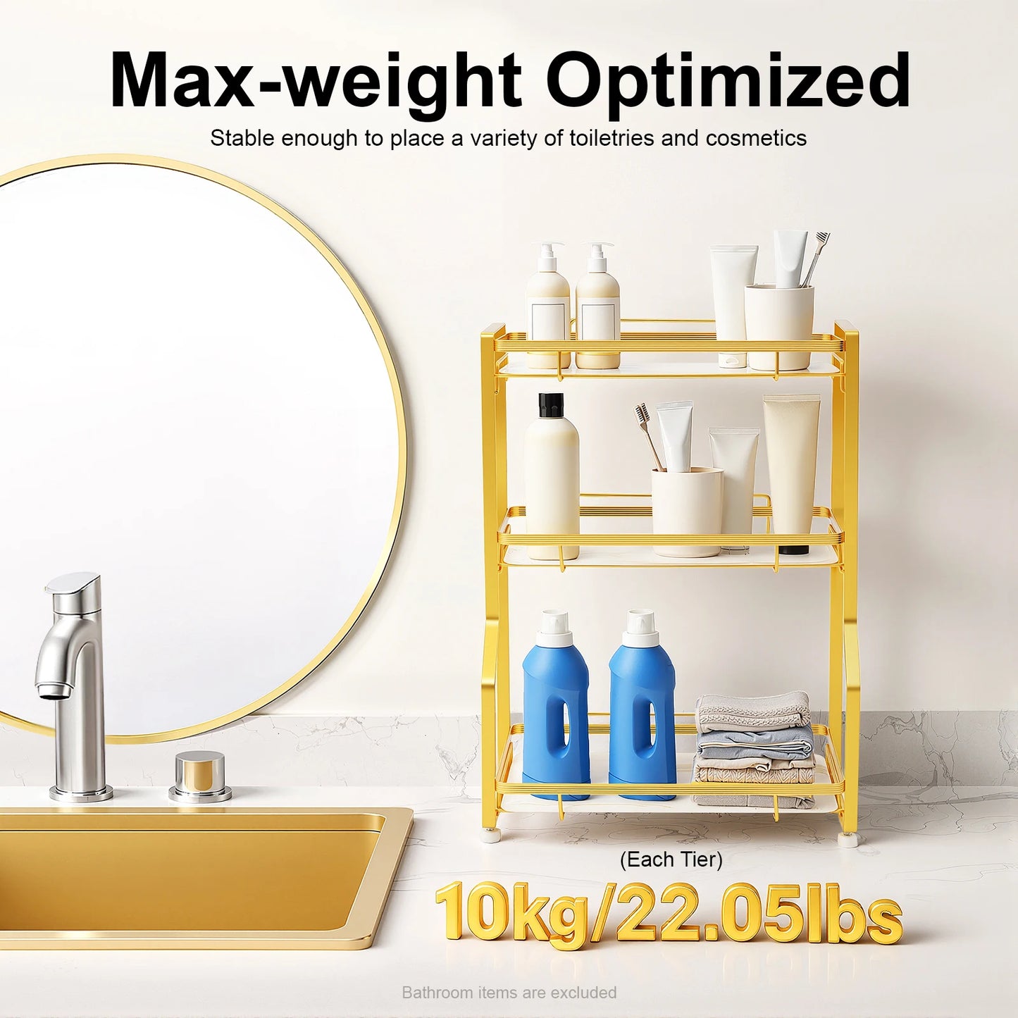 3-Tier Bathroom Countertop Organizer