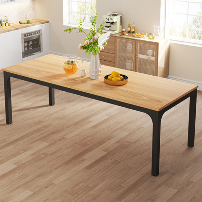 Rustic Wood Dining Table for 6-8 People