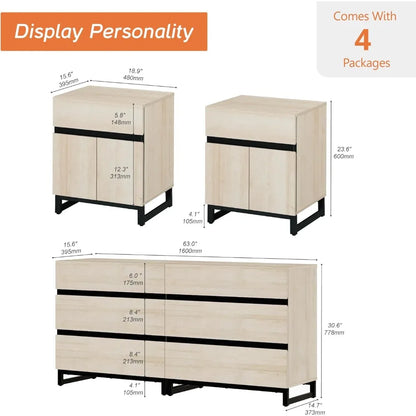 Dresser and Nightstand Set of 3
