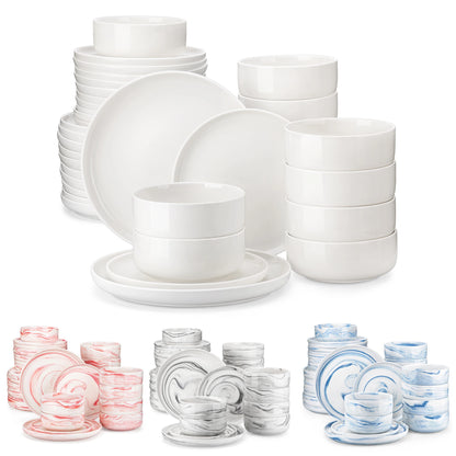 MALACASA 18/36-Piece Ceramic Set with 6/12 Pcs