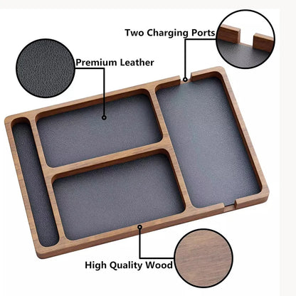 Wooden Office Desktop Storage Box