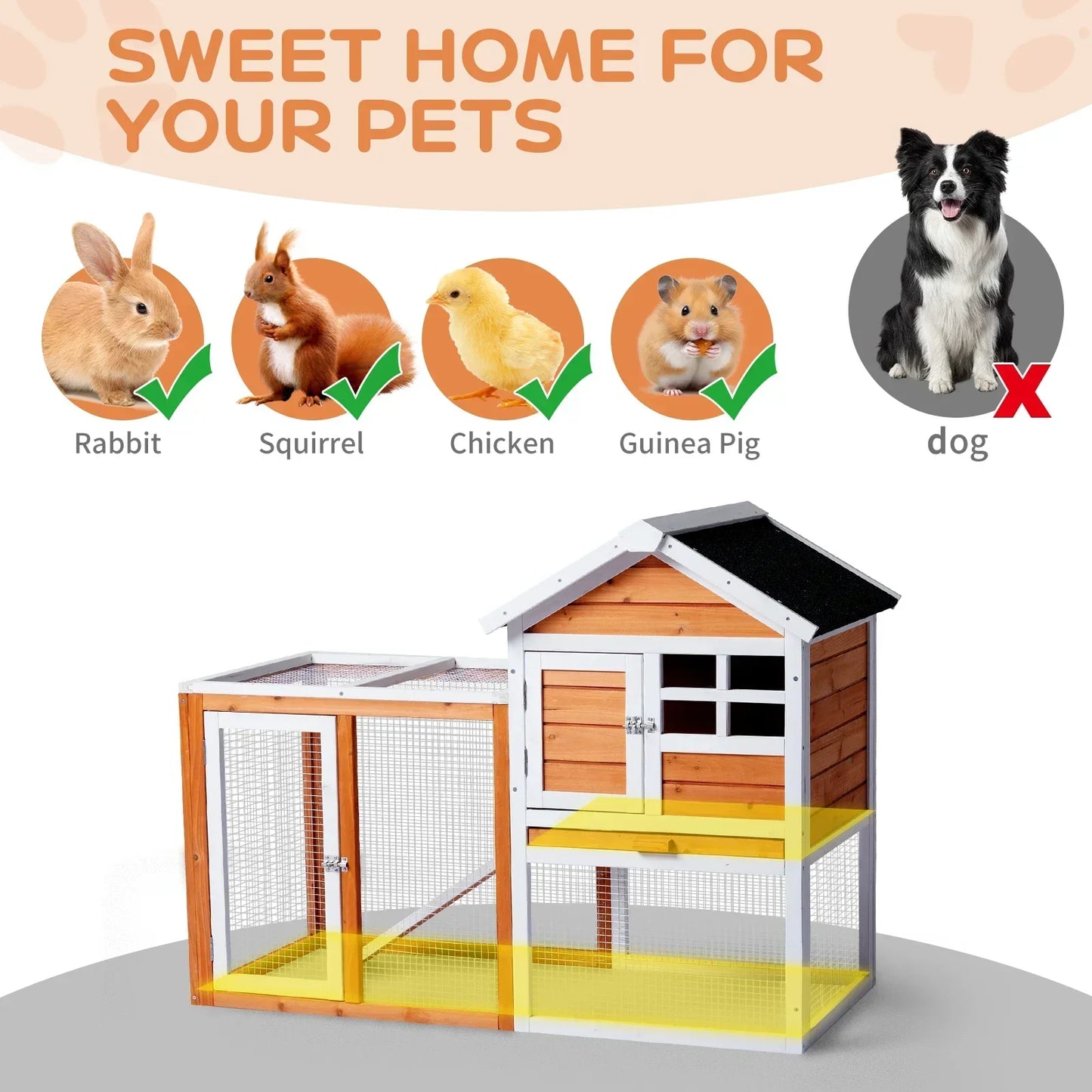 Wooden Rabbit Hutch
