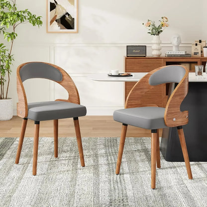 Modern Wood Dining Chairs Set of 4
