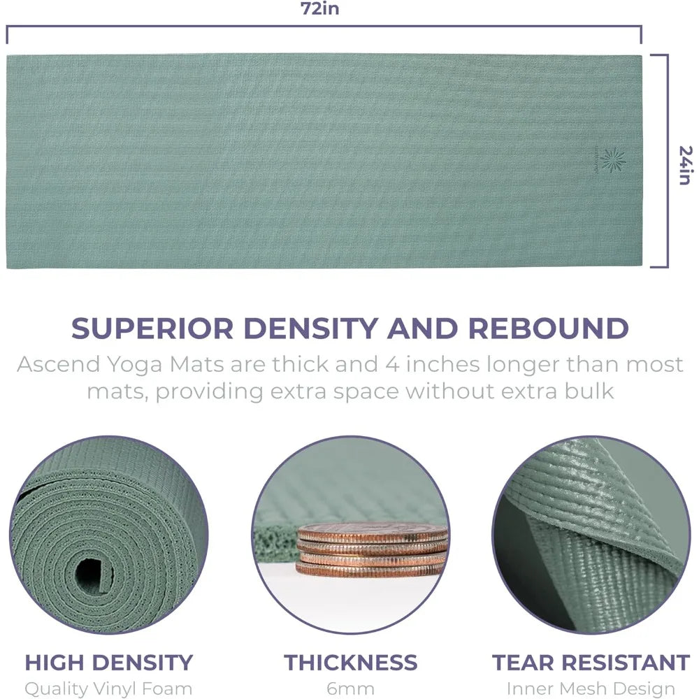 Sunshine Yoga 4 or 10 Pack Ascend Yoga Mat 72"