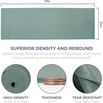 Sunshine Yoga 4 or 10 Pack Ascend Yoga Mat 72"