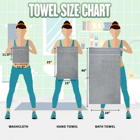 10 Piece Cotton Towel Set Soft