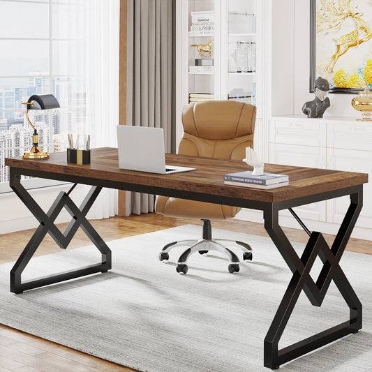 63" Large Industrial Executive Desk