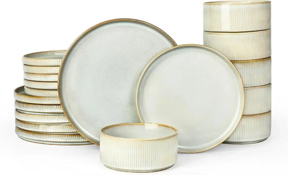 Star Plates and Bowls Set For 6