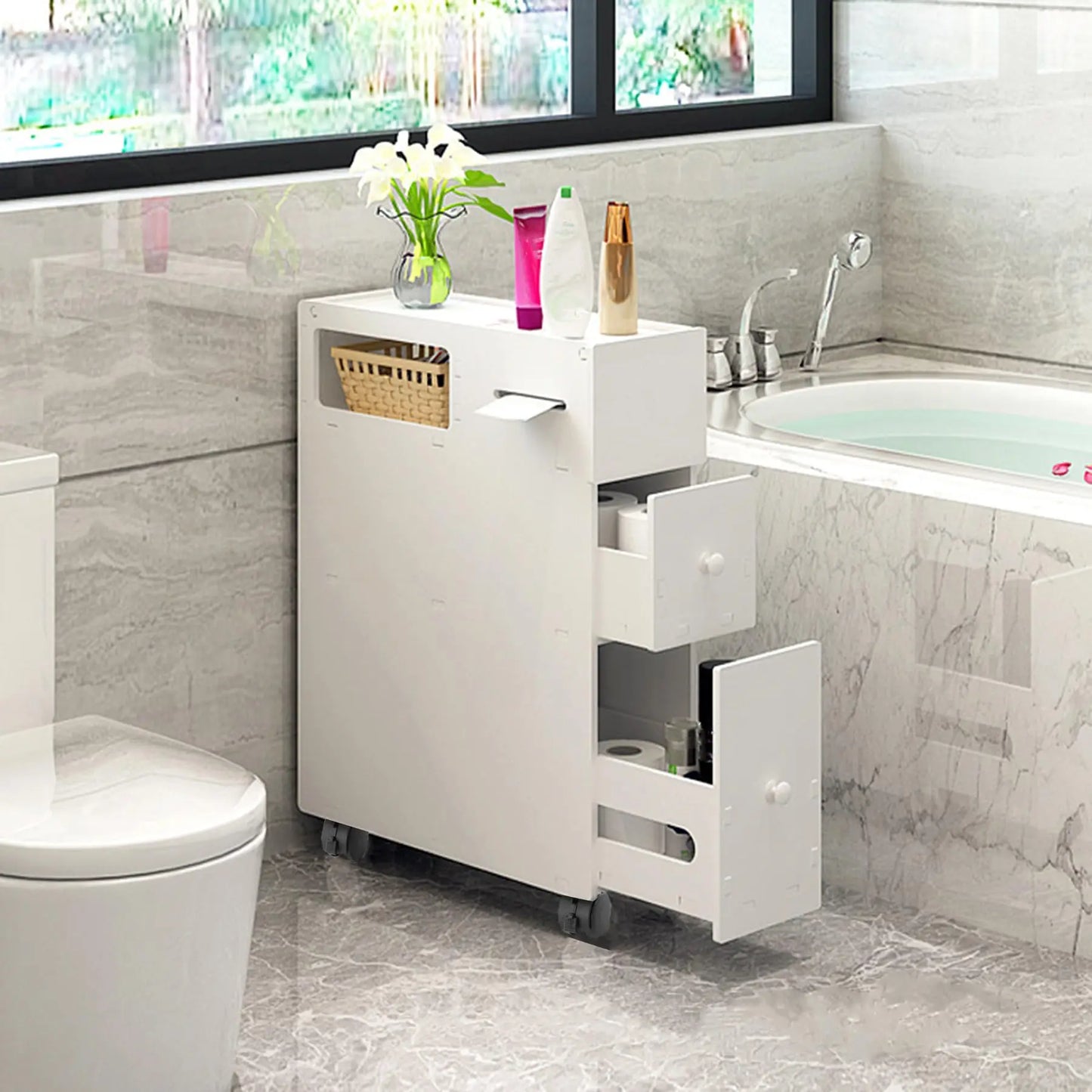 Toilet Slim Bathroom Storage Cabinet