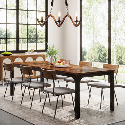 Rustic Wood Dining Table for 6-8 People