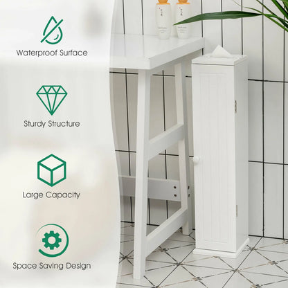 Bathroom Storage Floor Cabinet W/ 4 Shelves