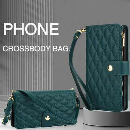 Crossbody PU Leather Wallet Flip Case For iPhone