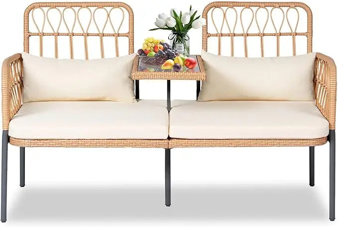 4 Piece Outdoor Wicker Patio Furniture Set