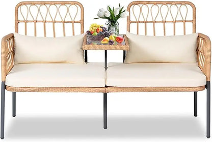 4 Piece Outdoor Wicker Patio Furniture Set