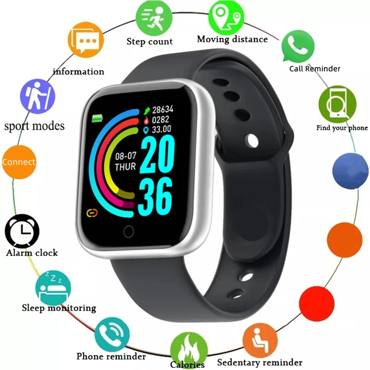 Smartwatch Men Women Wristwatch