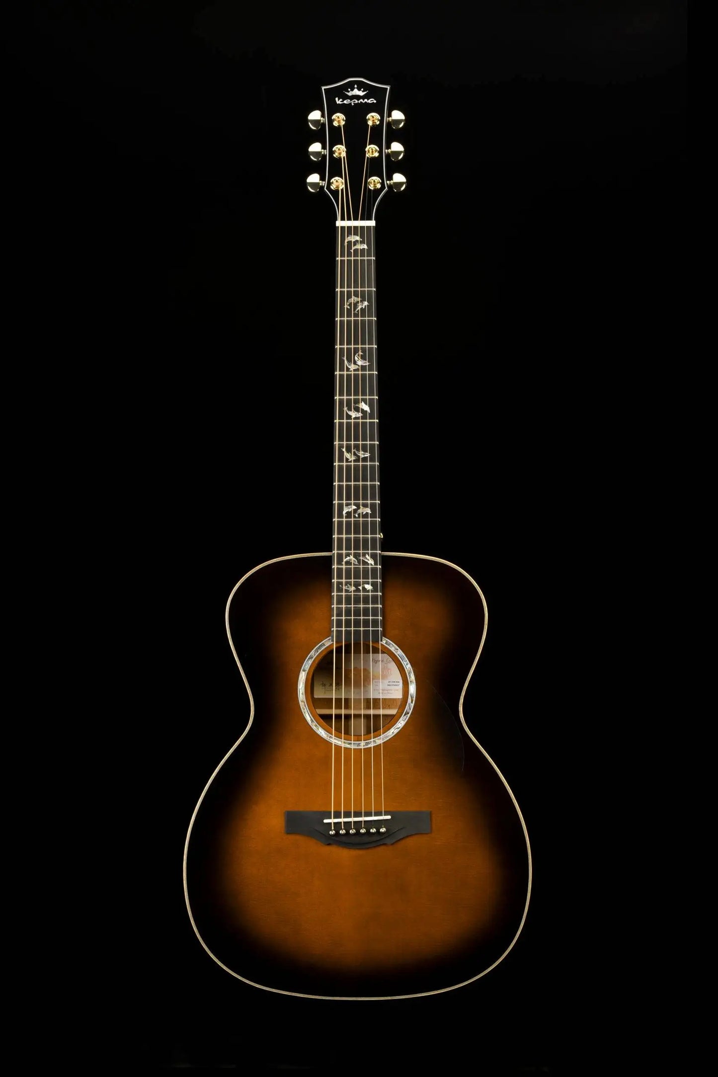 Kepma Guitar Acoustic 41 inch Solid Wood OM With Hard Case