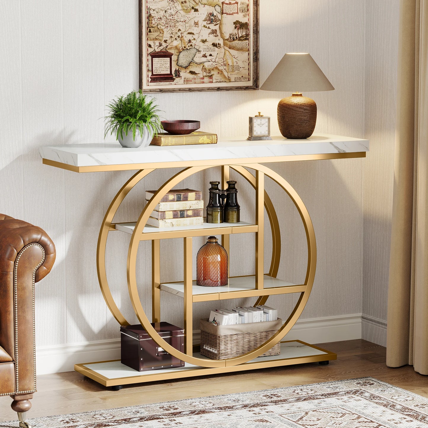 Console Table, 4-Tier Entryway Table