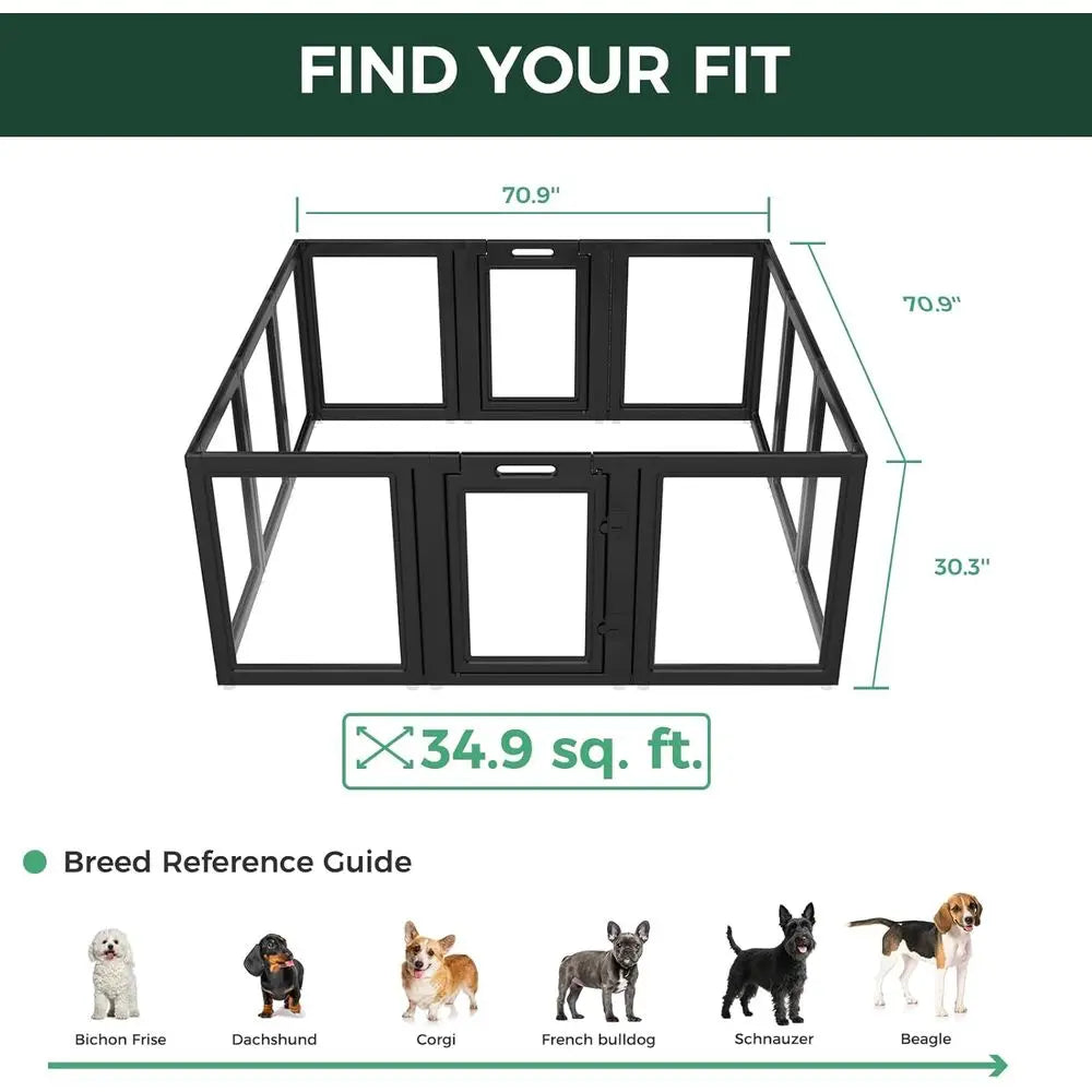AuraSpace Acrylic Indoor Dog Playpen