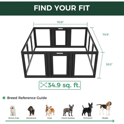AuraSpace Acrylic Indoor Dog Playpen