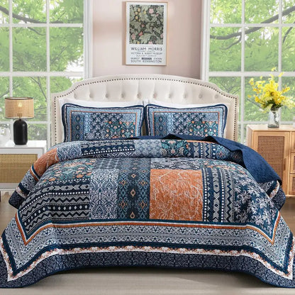 Navy Blue Quilt Set