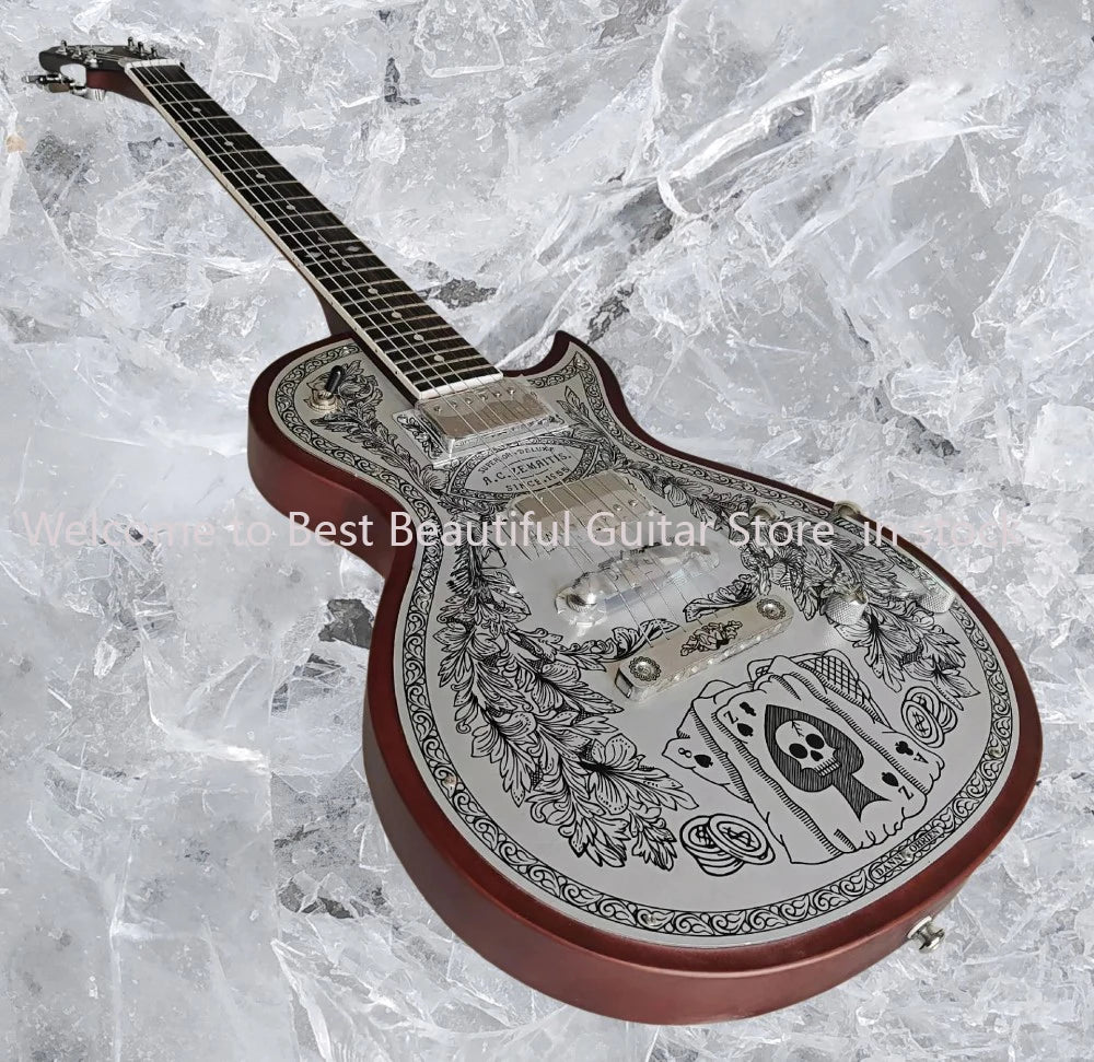 Metal front electric guitar, 22 Trauts, Deluxe, Zemaitis Casimere, professional guitar 6strings guitarra #1425369