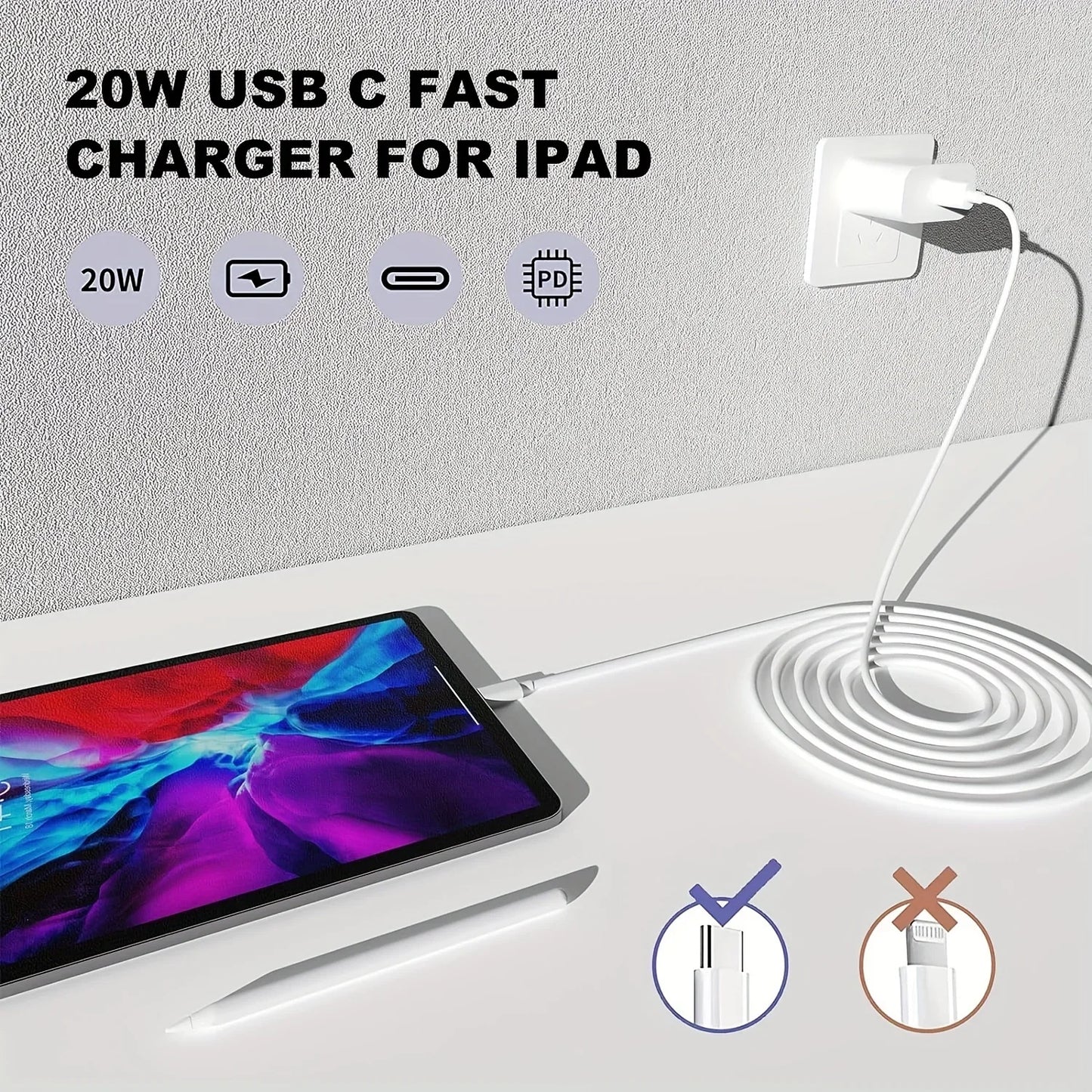 Fast Charger For iPad And IPhone