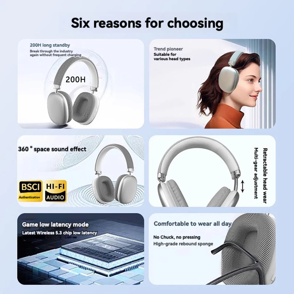 Stereo Wireless Bluetooth Headphones